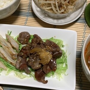 鶏の砂肝甘辛照り焼き